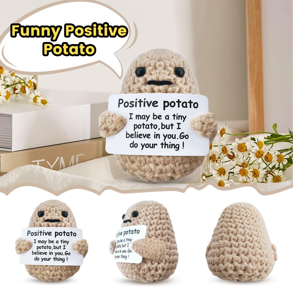 Mini Funny Positive Potato, Wool Funny Knitted Positive Potato, Positive Gifts, Funny Gifts, Positive Potato, Gifts for Daugther, Desk Accessories Mini Funny Positive Potato, Wool Funny Knitted Positive Potato, Positive Gifts, Funny Gifts, Positive Potato, Gifts for Daugther, Desk Accessories